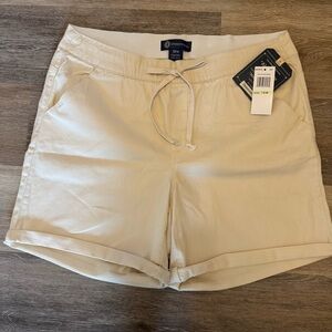 Democracy “Ab”leisure High Rise Rolled Cuff Shorts Sz 18W NWT Pull On Drawstring